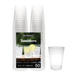 10 OZ. TUMBLERS - CLEAR 50 CT.