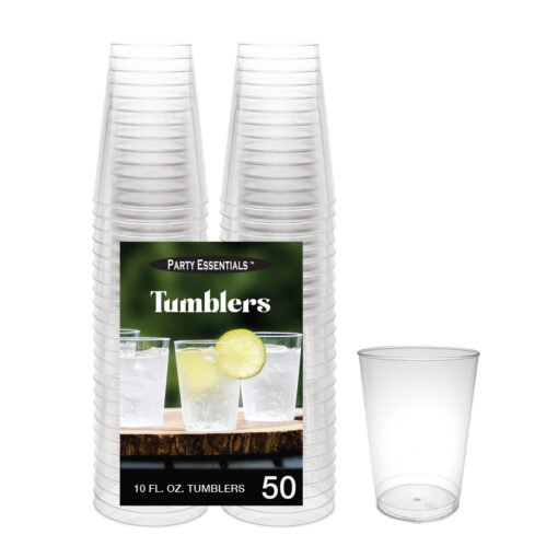 10 OZ. TUMBLERS - CLEAR 50 CT.