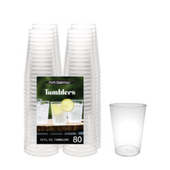 10 OZ. TUMBLERS - CLEAR 80 CT.