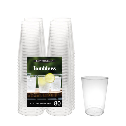 10 OZ. TUMBLERS - CLEAR 80 CT.