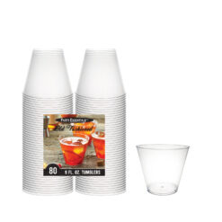 9 OZ. TUMBLERS - CLEAR 80 CT.