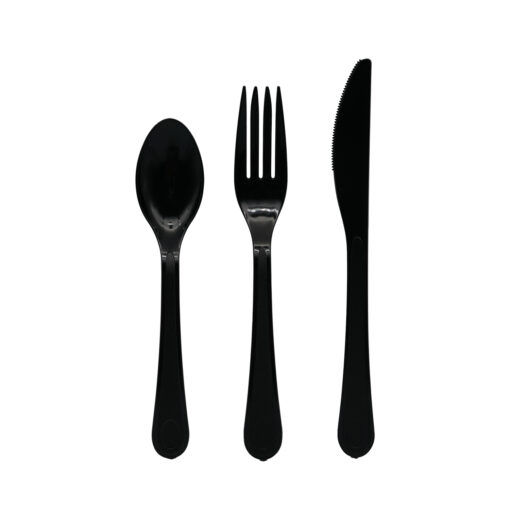 COMBO CUTLERY EXTRA HEAVY DUTY - BLACK 24 CT. - Image 2