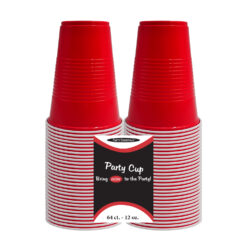 12 OZ. PARTY CUPS - RED 64 CT.
