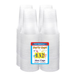 16 OZ. CUPS – CLEAR 132 CT.