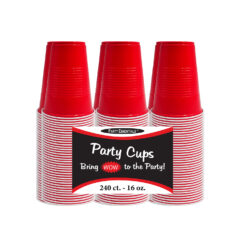 16 OZ. PARTY CUPS - RED 240 CT.