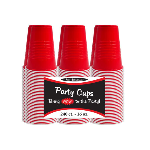 16 OZ. PARTY CUPS - RED 240 CT.