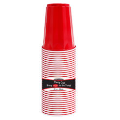 16 OZ. DIAMOND PARTY CUPS - RED 25 CT.