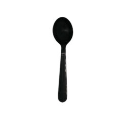 WRAPPED HEAVY WEIGHT PP SOUP SPOONS- BLACK 1000 CT.