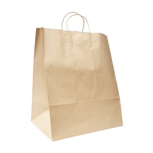 PAPER BAGS 14" X 10" X 17" W/ TWISTED HANDLES BROWN - 200 CT.