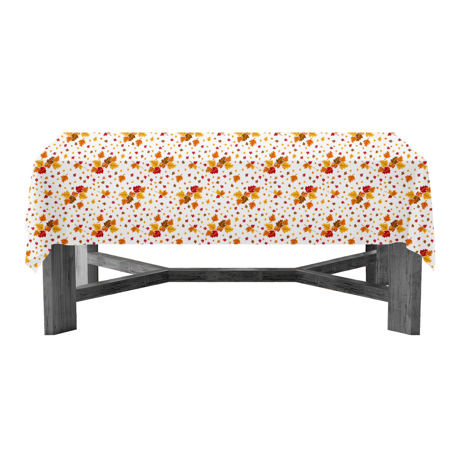 54" x 108" RECTANGULAR TABLE COVERS - AUTUMN LEAVES - Image 2