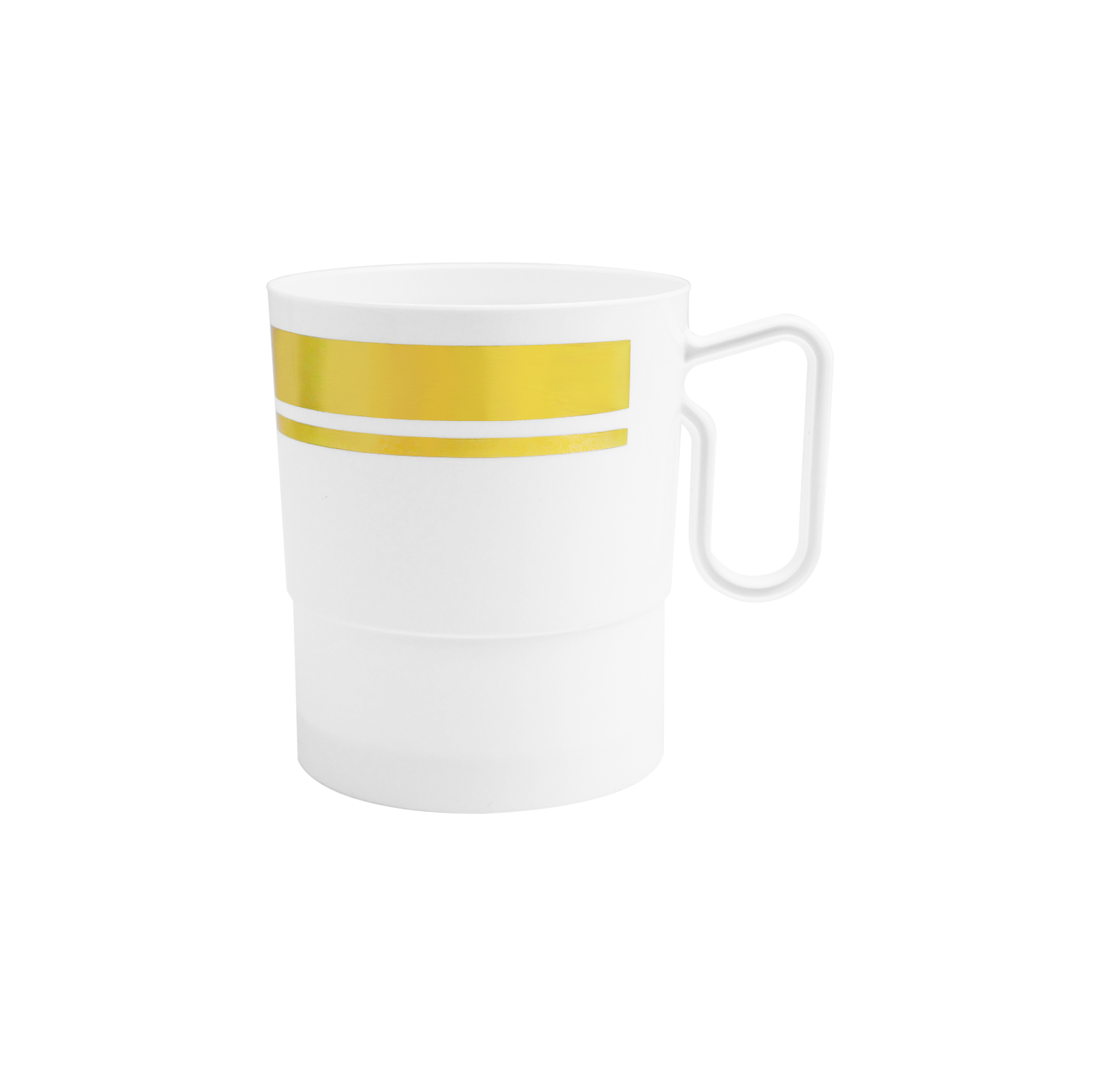 Alternative view of WHITE & GOLD BISTRO COFFEE CUP<BR>8 OZ - 10 COUNT